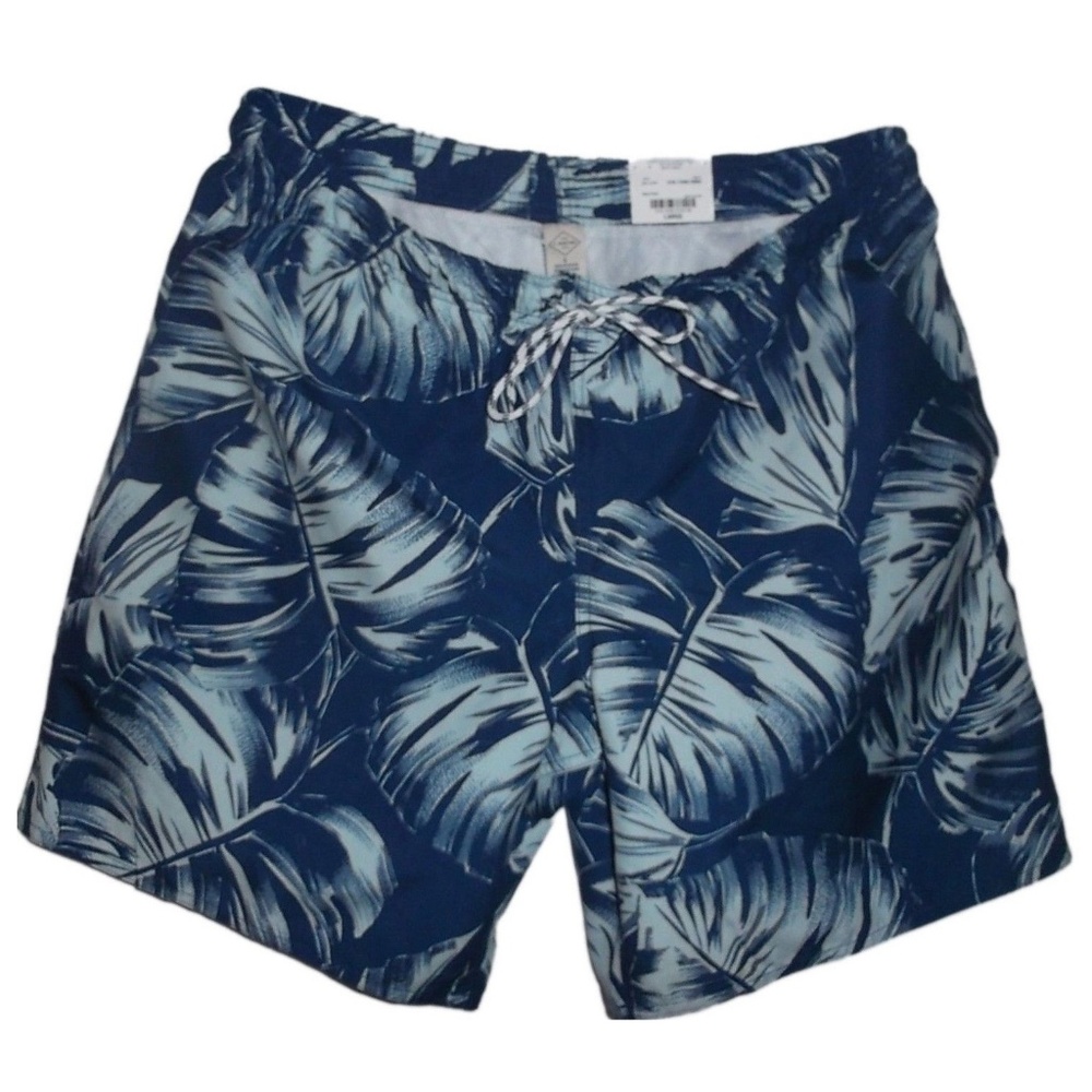 St. John's Bay Men's Blue Palm Swim Suit